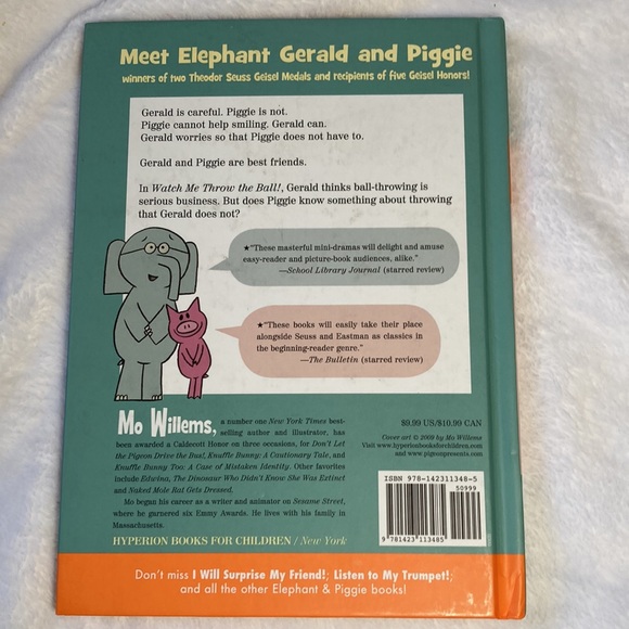 Watch Me Throw The Ball -  An Elephant & Piggie Book - By Mo Willems - Picture 3 of 3